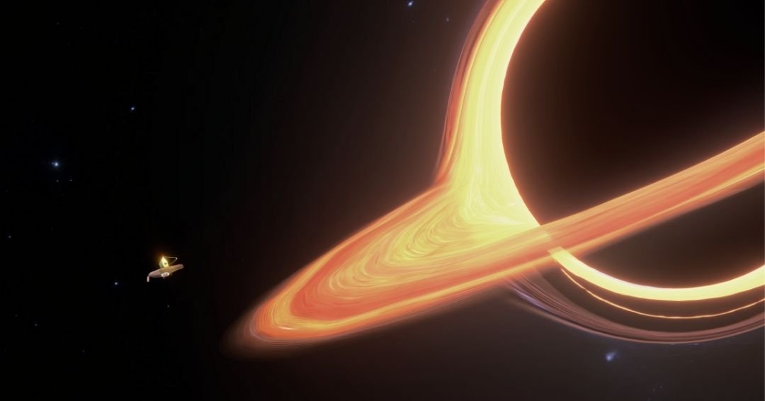 Agujero negro en el espacio