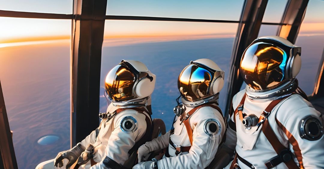 Turismo espacial - Personas en una nave espacial